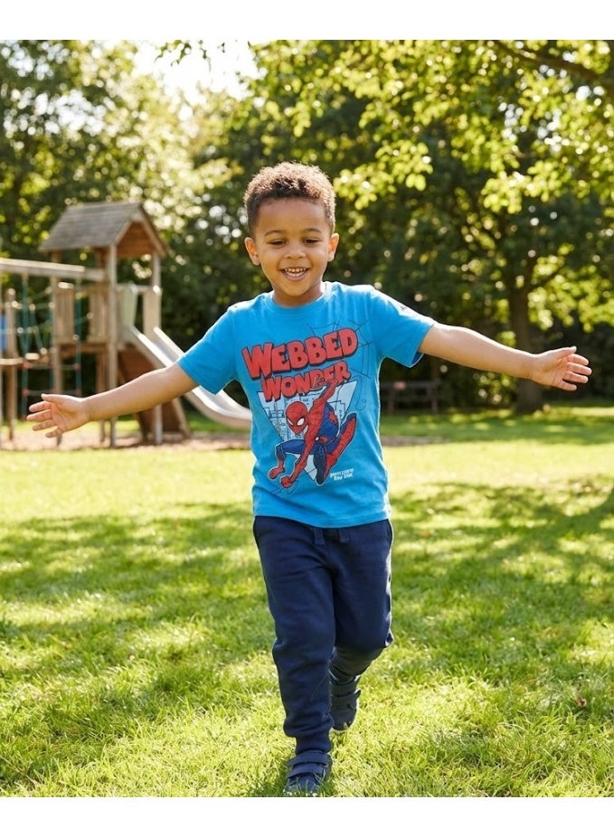 Marvel Avengers Spider Man Boy T-Shirt by kids tv 100%cotton