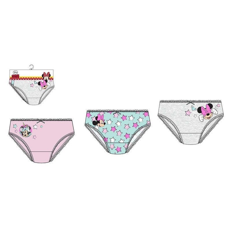 Disney Minnie Mouse Pack of three girls' 100% cotton briefs by kids TV