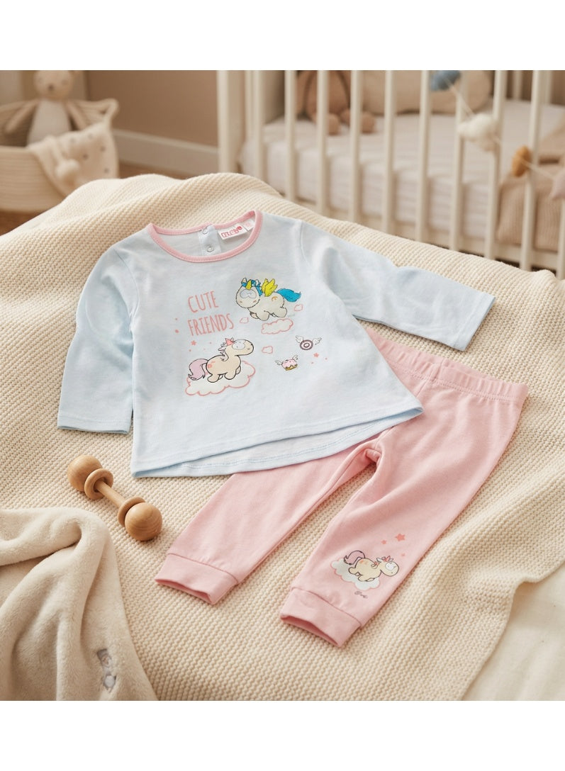Nici Baby Pajama Long Sleeves Set 100% Cotton.