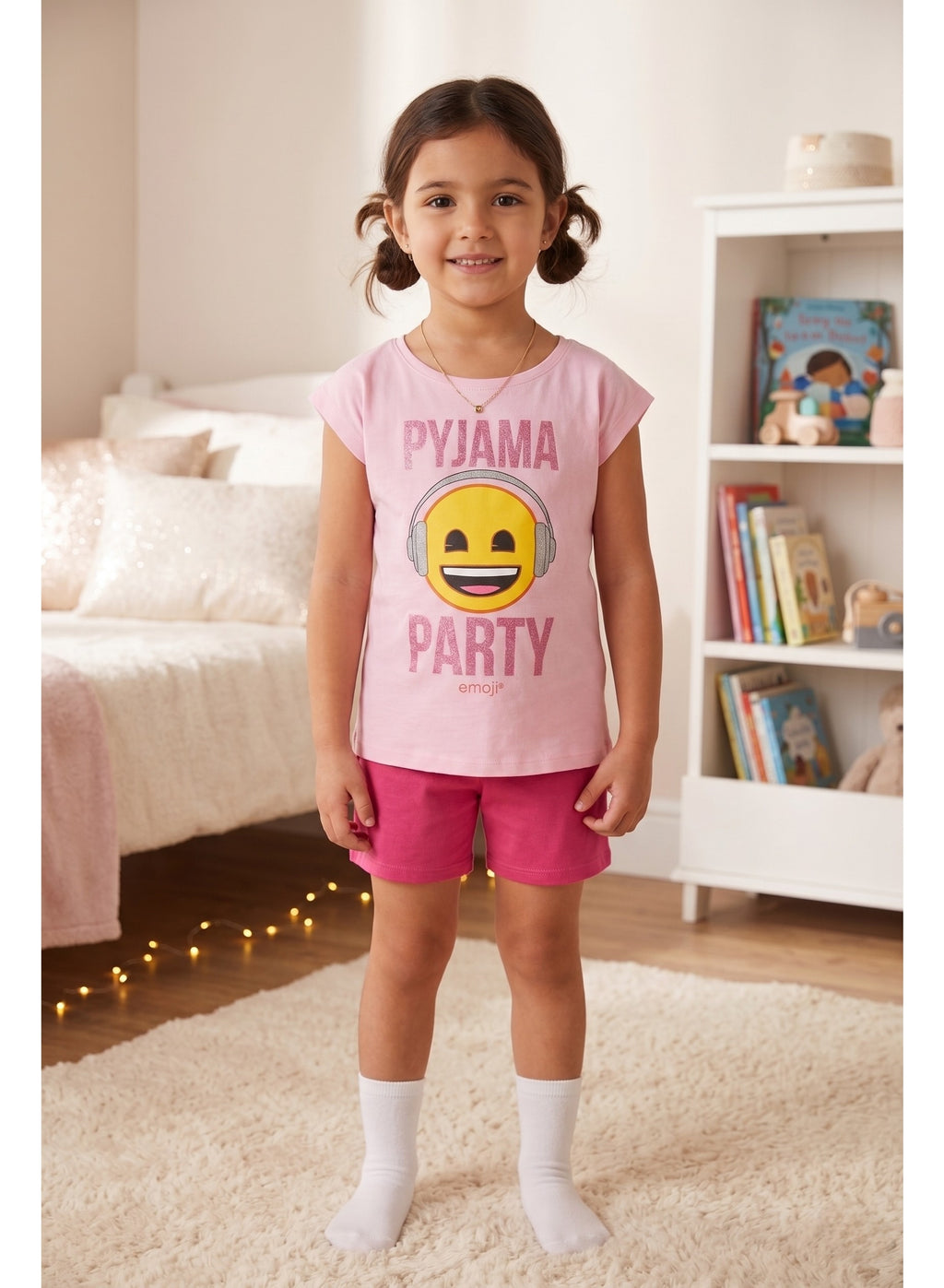 Emoji world girls short-sleeve pajama 100% cotton by kids tv