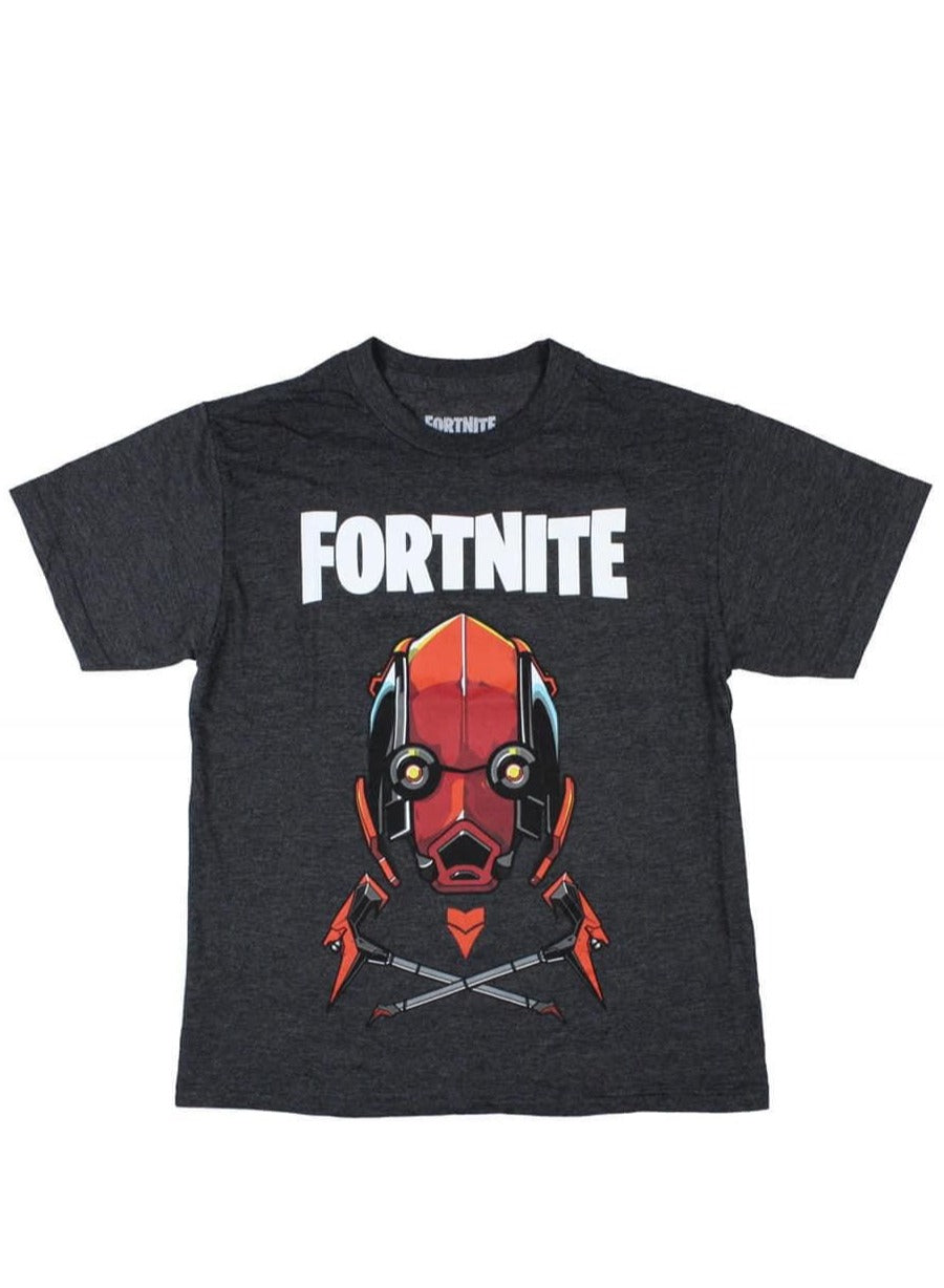Fortnite Red Mask Boy T-Shirt by kids tv100%cotton