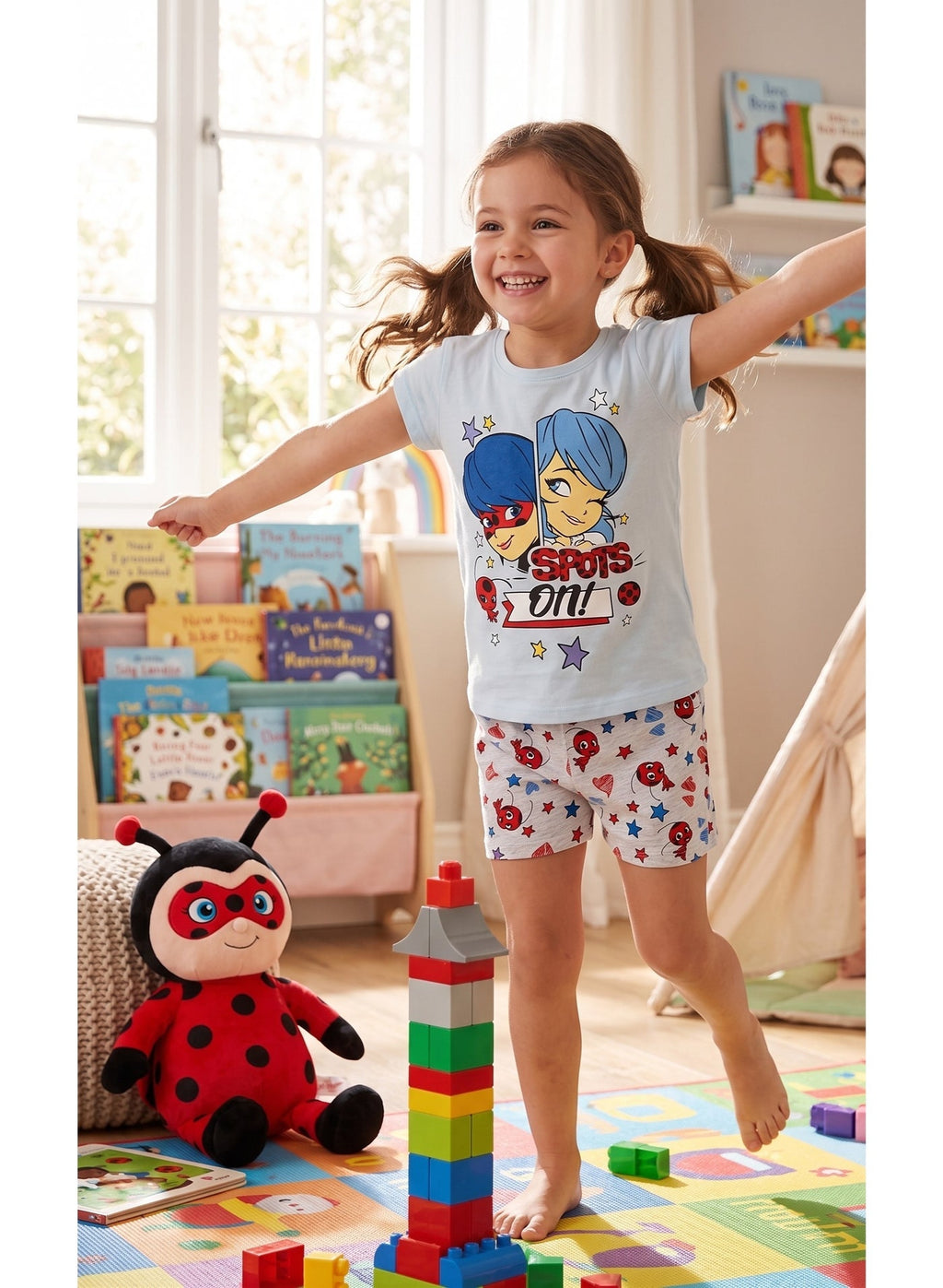 Miraculous Ladybug girls short-sleeve pajama 100% cotton by kids tv