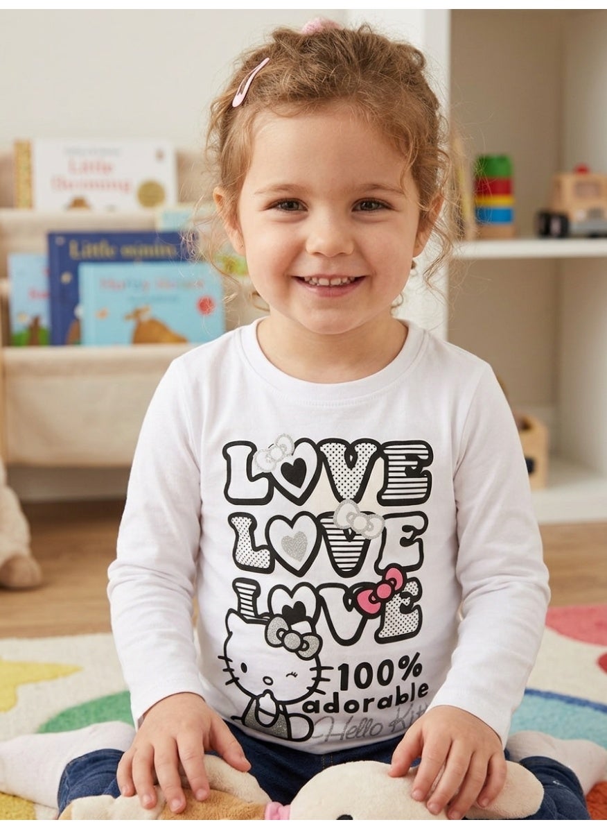 Hello kitty T-shirt long-sleeve  100 % cotton by kids tv