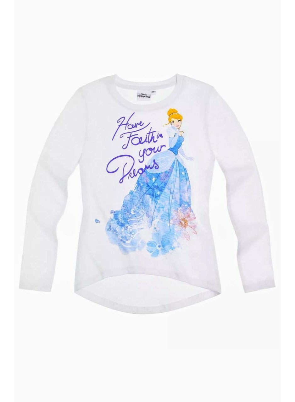 Disney Princess cinderella t-shirt long sleeveby kids TV100%cotton