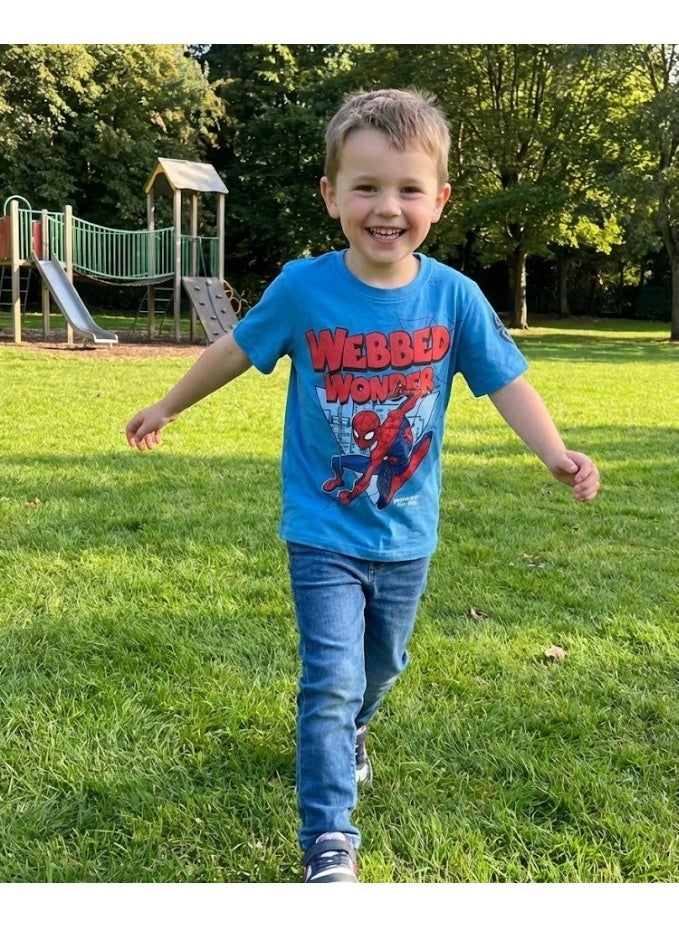 Marvel Avengers Spider Man Boy T-Shirt by kids tv 100%cotton