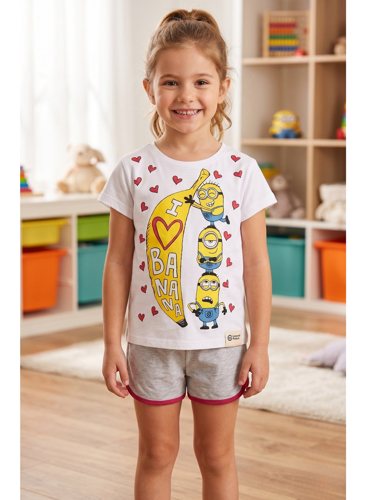 Despicable Me  Minion girls short-sleeve pajama 100% cotton by kids tv