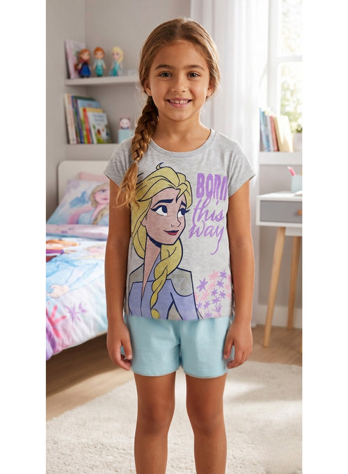 Disney Frozen Elsa "Born This Way" Short Pyjama Set — Girls