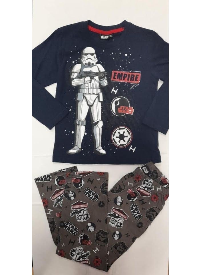 بيجاما Star Wars للأولاد بأكمام طويلة من كيدز تي في 100% قطن