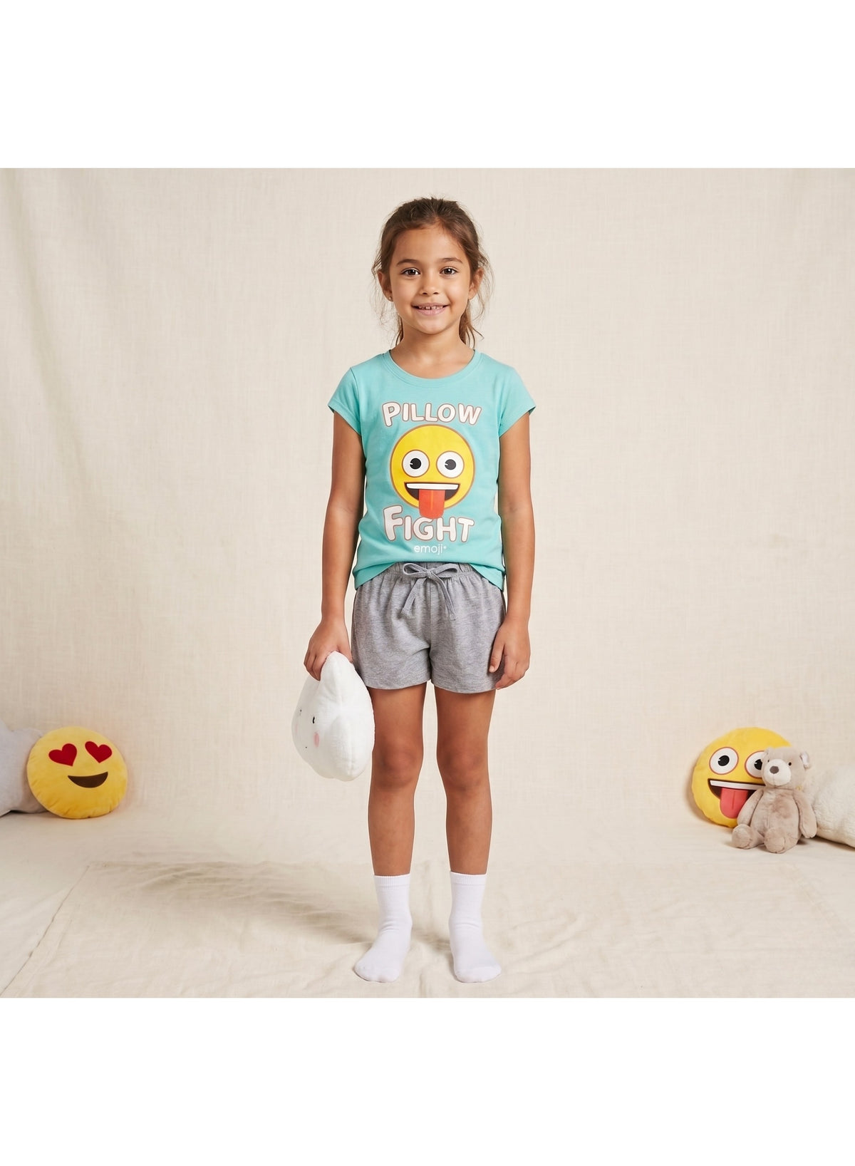 Emoji world girls short-sleeve pajama 100% cotton by kids tv