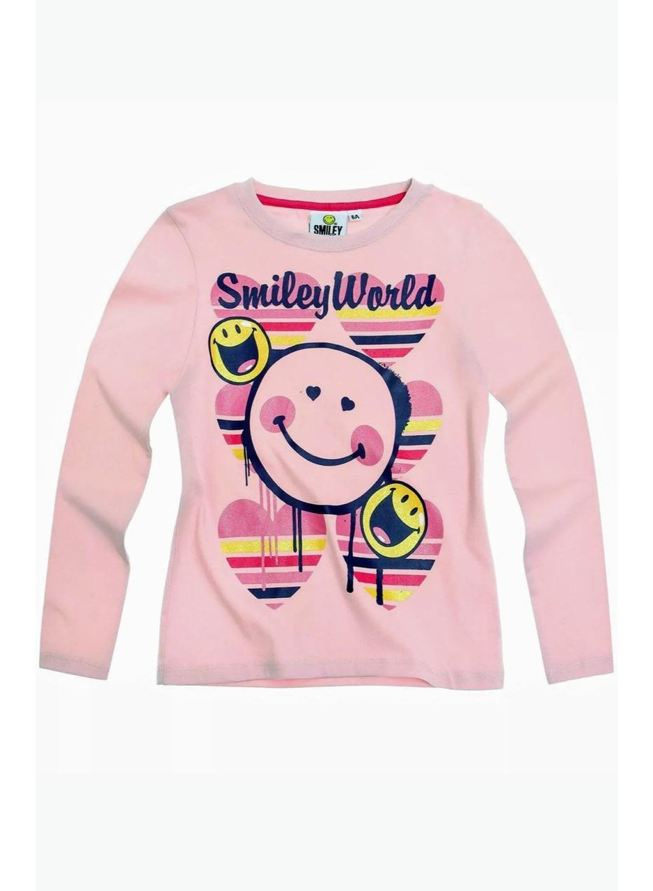 Smiley’s world T-shirt long sleeve for girls100%cotton