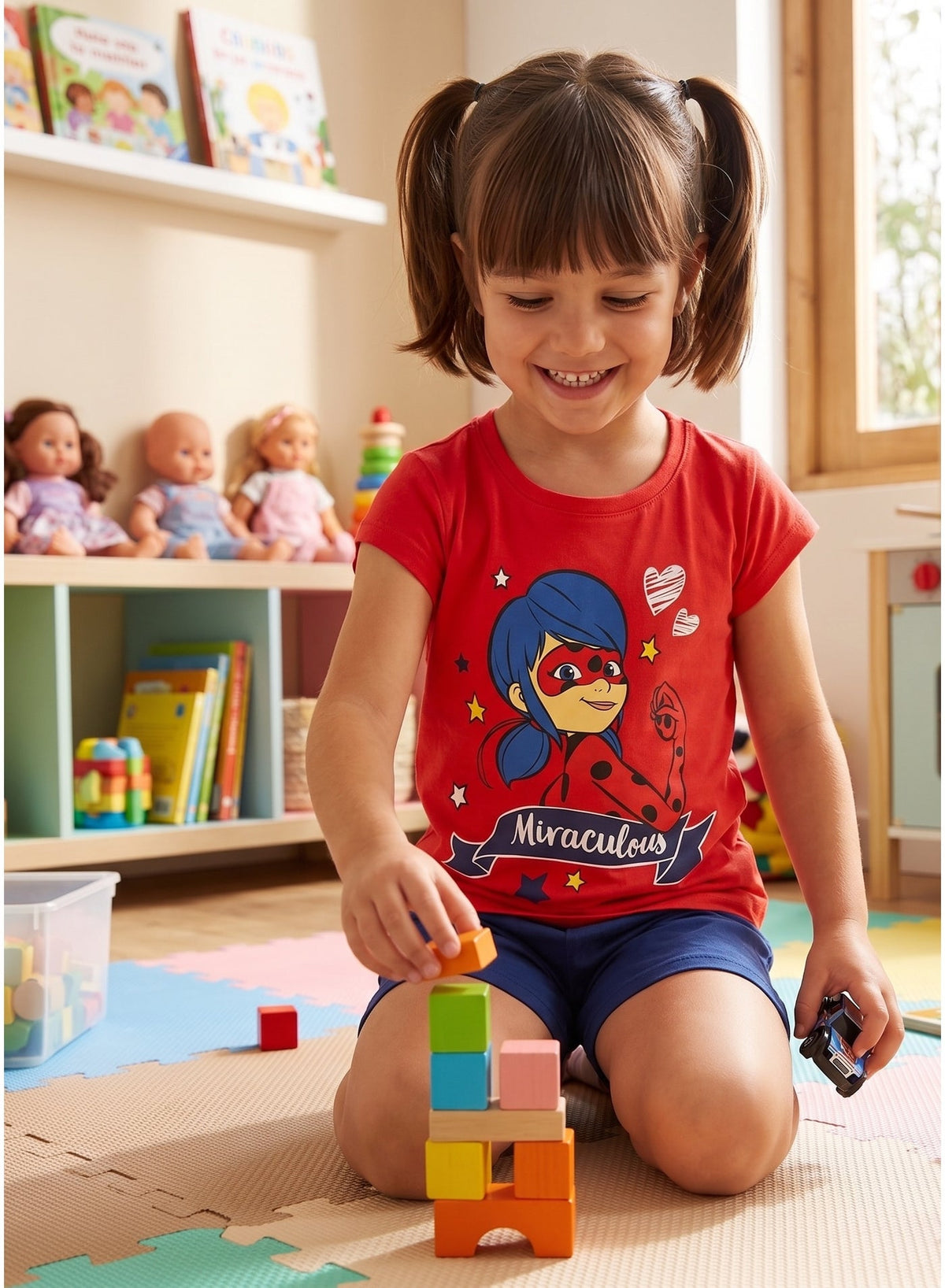 Miraculous Ladybug girls short-sleeve pajama 100% cotton by kids tv