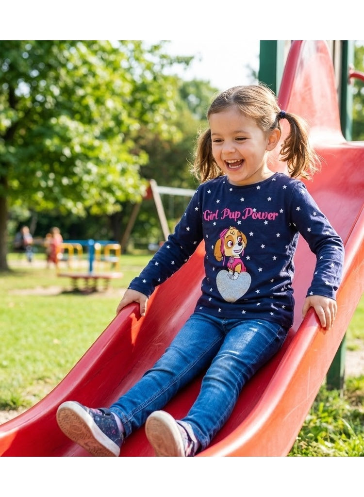 Paw Patrol girl long sleeve T-shirt 100% Cotton by Kids TV