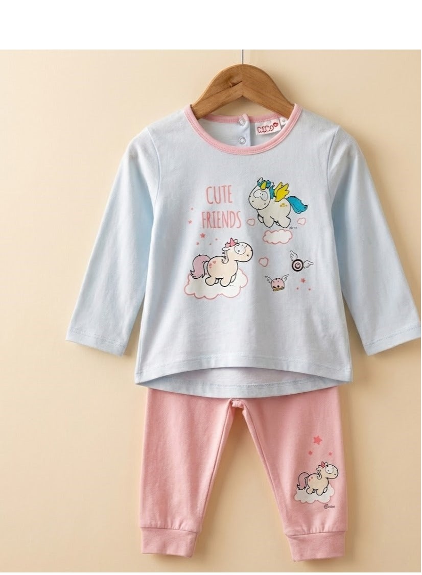 Nici Baby Pajama Long Sleeves Set 100% Cotton.
