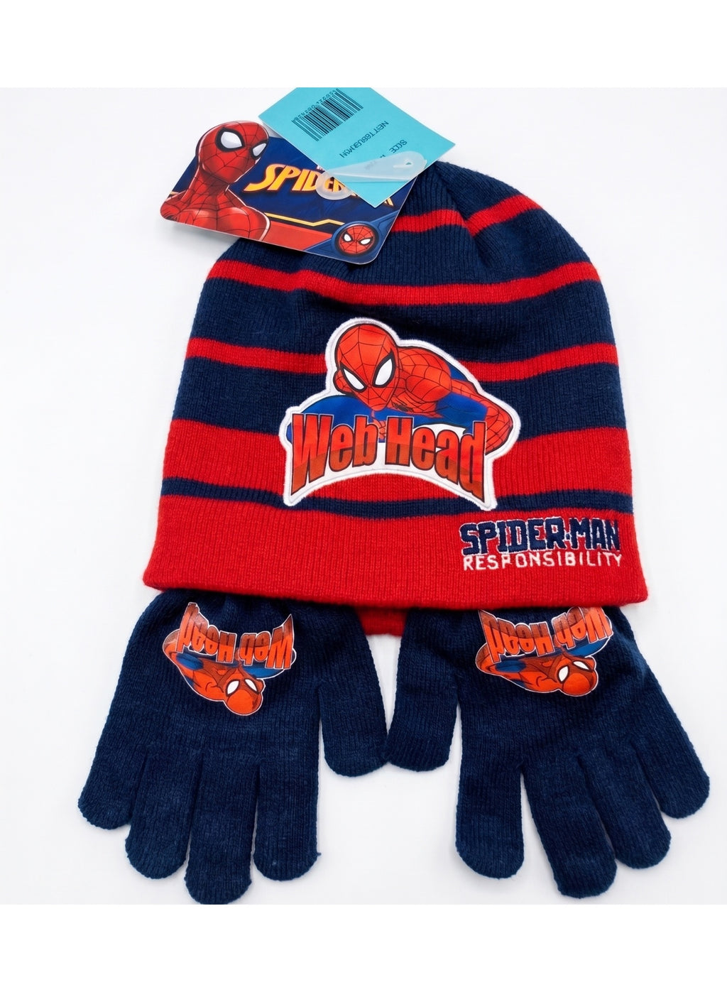 Marvel Spider-Man Kid's Winter Hat and Snow Gloves 2-piece set by kids TV