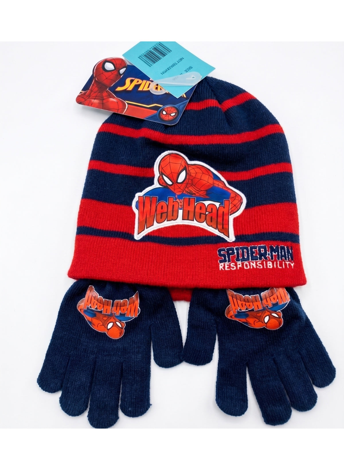 Marvel Spider-Man Kid's Winter Hat and Snow Gloves 2-piece set by kids TV