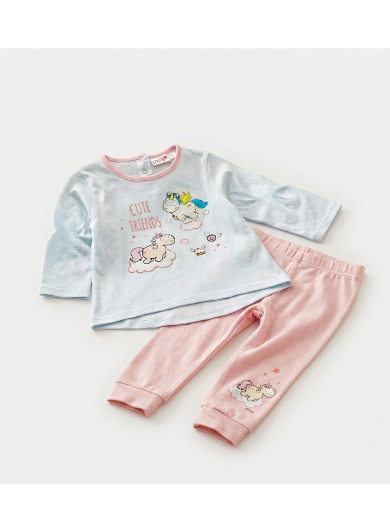 Nici Baby Pajama Long Sleeves Set 100% Cotton.