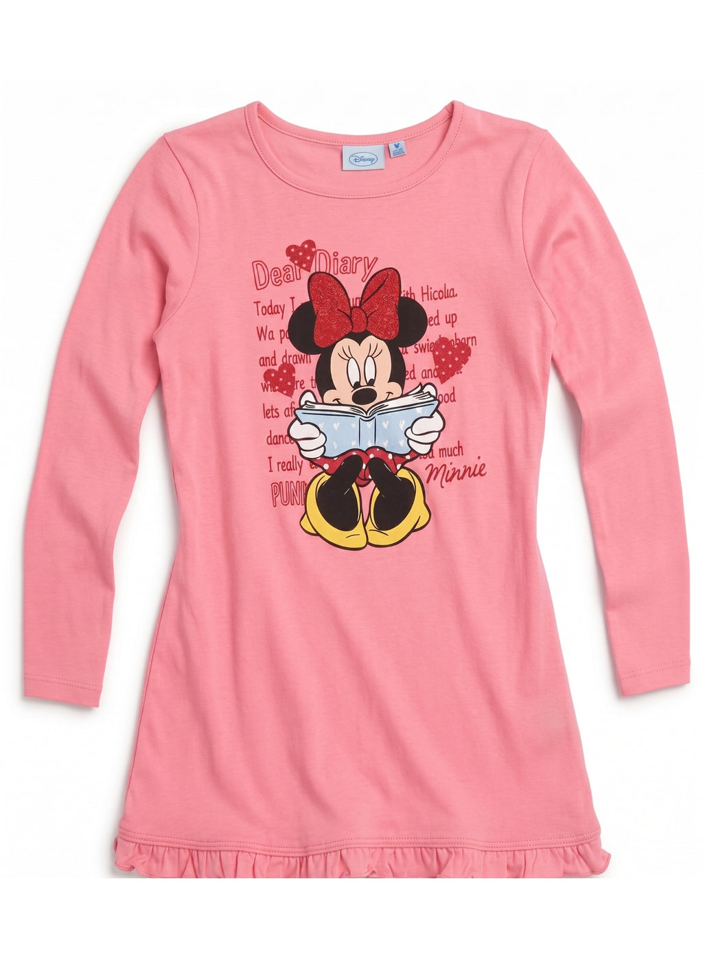 Disney Minnie Mouse Girls Long Sleeves Night Gown By kids tv100%cotton