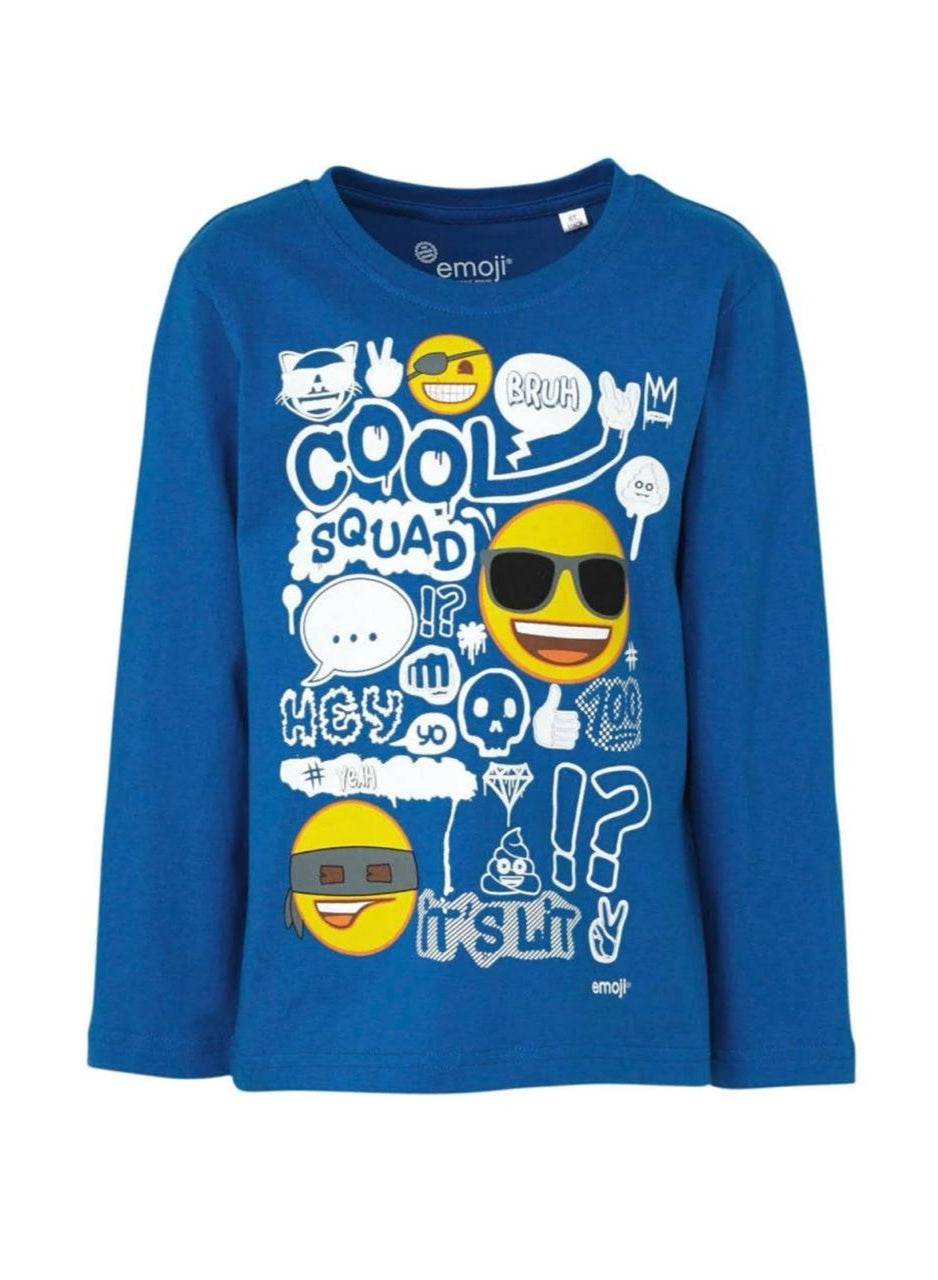 Emoji Smile World boy long sleeve t-shirt 100% Cotton by Kids TV