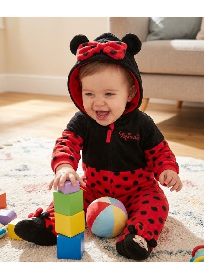 Minnie Mouse Baby Fleece Long Sleeves Overall