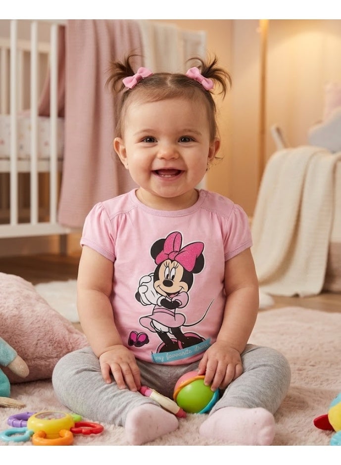 Disney Minnie Mouse Baby Girl T-shirt100%cotton