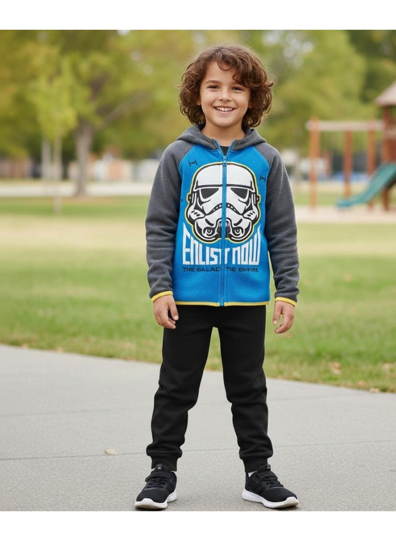 Star Wars sweatjacket fleece for boys by kids TV100%cotton