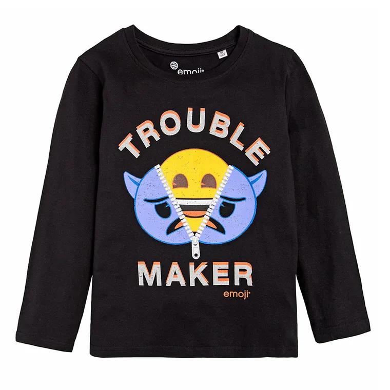 Emoji Smile world boy long sleeve t-shirt by Kids TV100%cotton