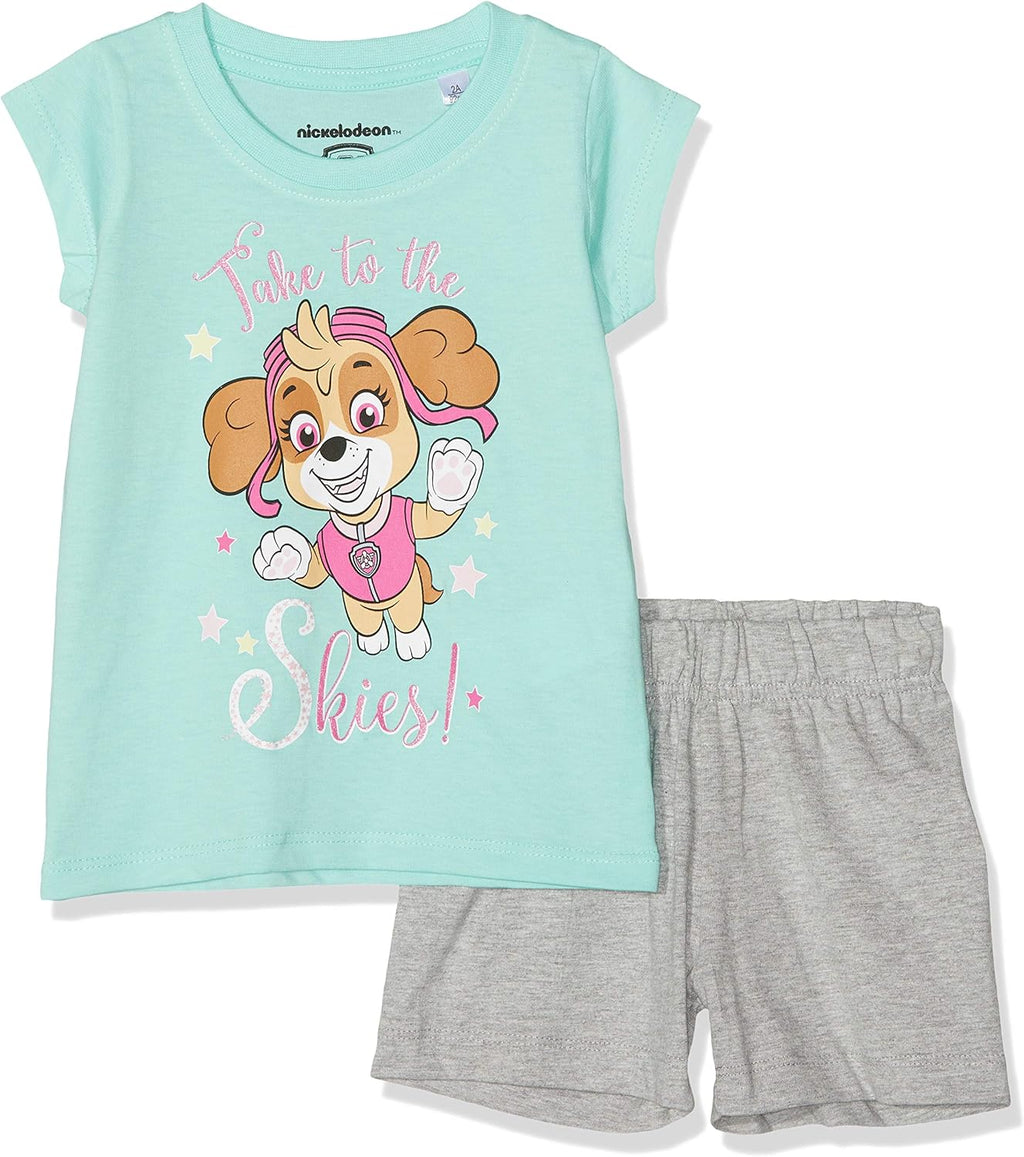 Paw Patrol Skye Mint Short Pyjama Set — Girls