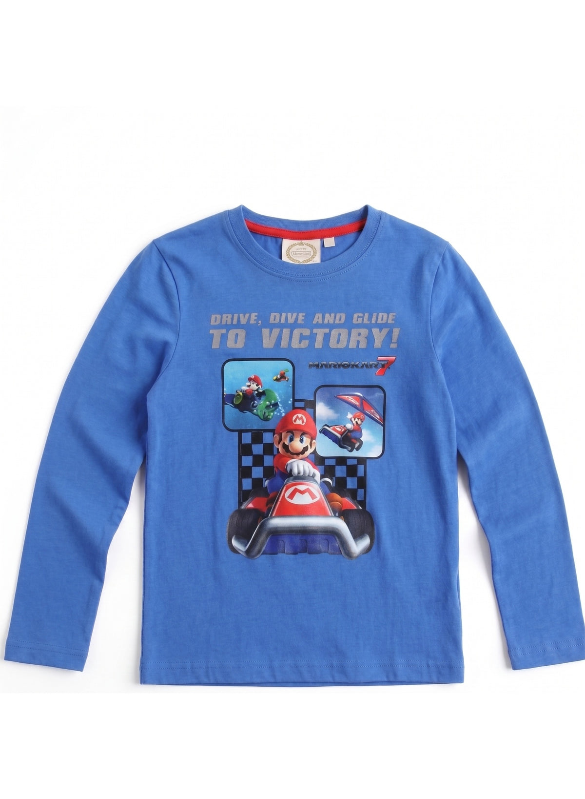Super Mario kart Nintendo world Boys Long Sleeve T-shirt by Kids TV100%cotton