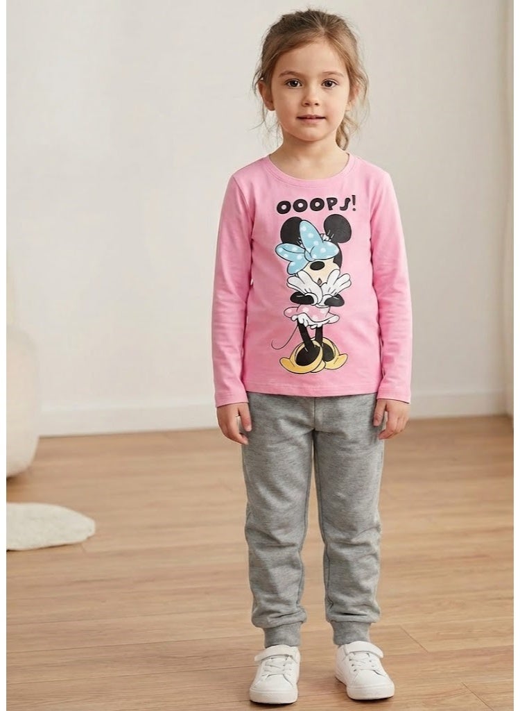 Minnie Mouse girls long sleeve T-shirt 100% Cotton by Kids TV