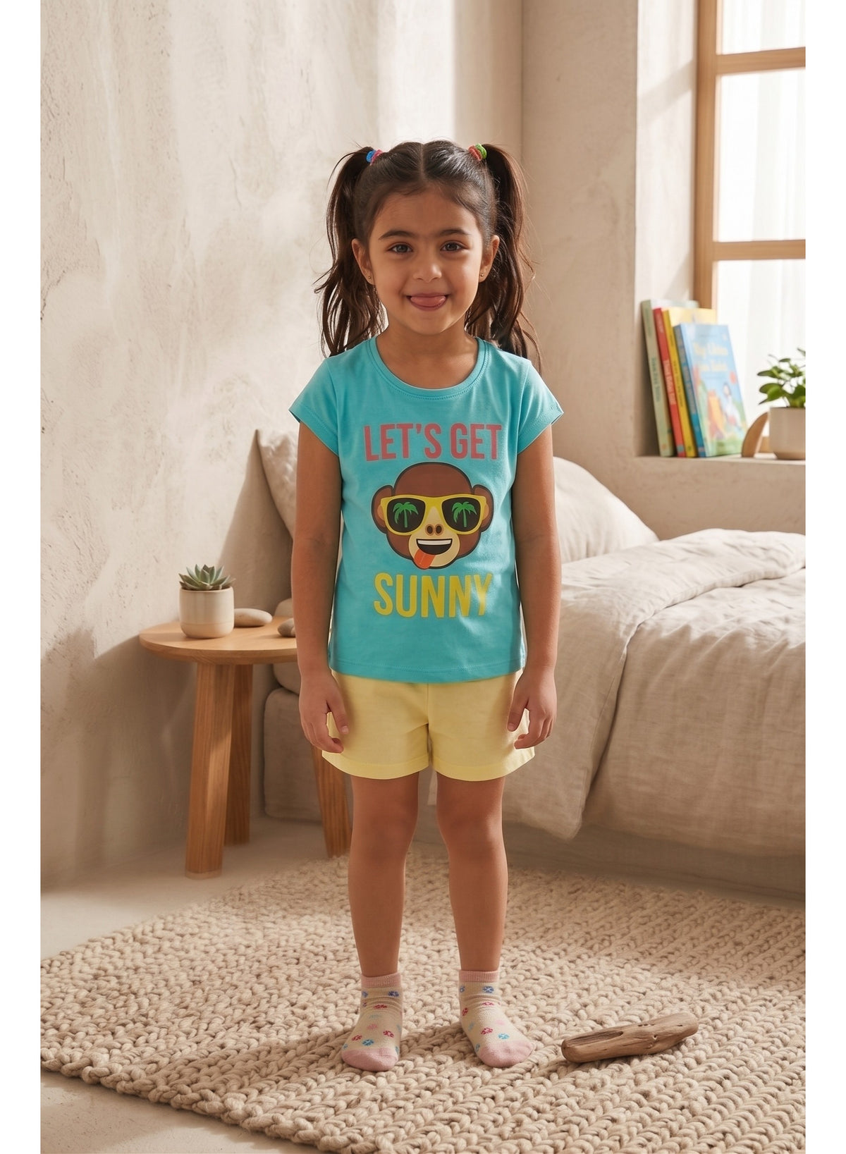 Emoji world girls short-sleeve pajama 100% cotton by kids tv