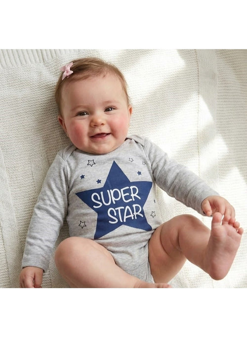 Baby Bodysuit Long Sleeves By Kids TV100%cotton