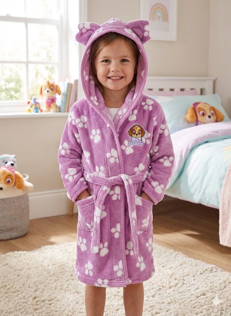 Paw Patrol Skye girls hooded bathrobe   by Kids TV100%cotton
