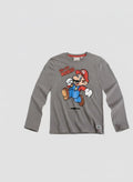 Super Mario kart Nintendo world Boys Long Sleeve 100% cotton T-shirt by Kids TV