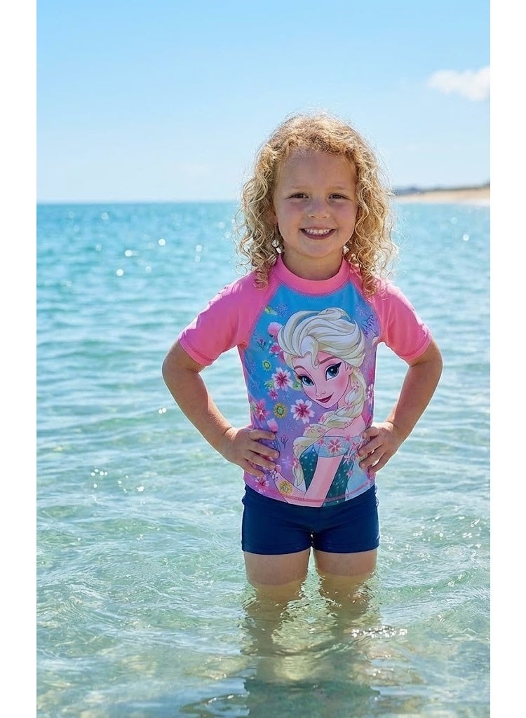 Disney Frozen Girl T-Shirt Swim Uv Protection