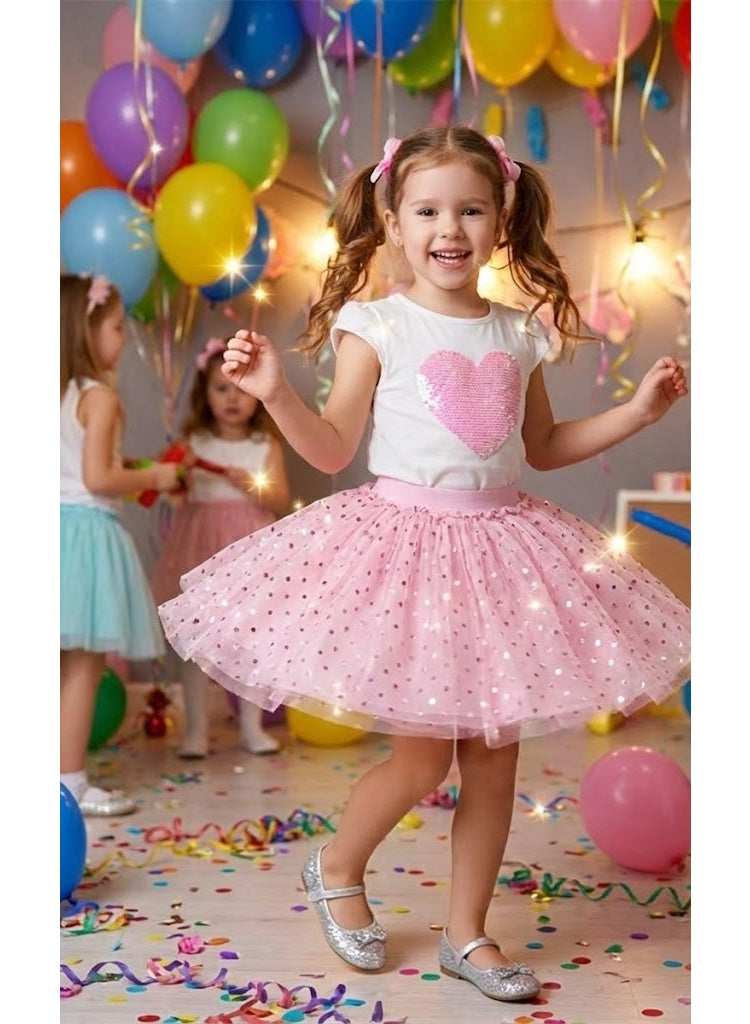 Birthday Girls tulle Skirt Glitter by kids tv
