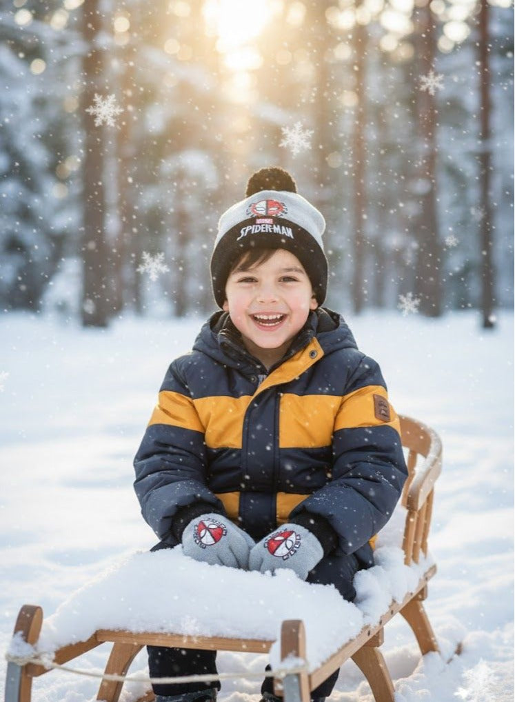 Marvel Spider-Man Kid's Winter Hat and Snow Gloves 2-piece set by kids TV