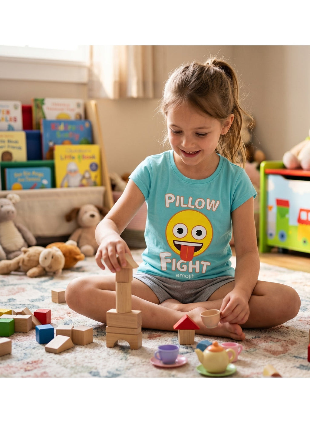 Emoji world girls short-sleeve pajama 100% cotton by kids tv