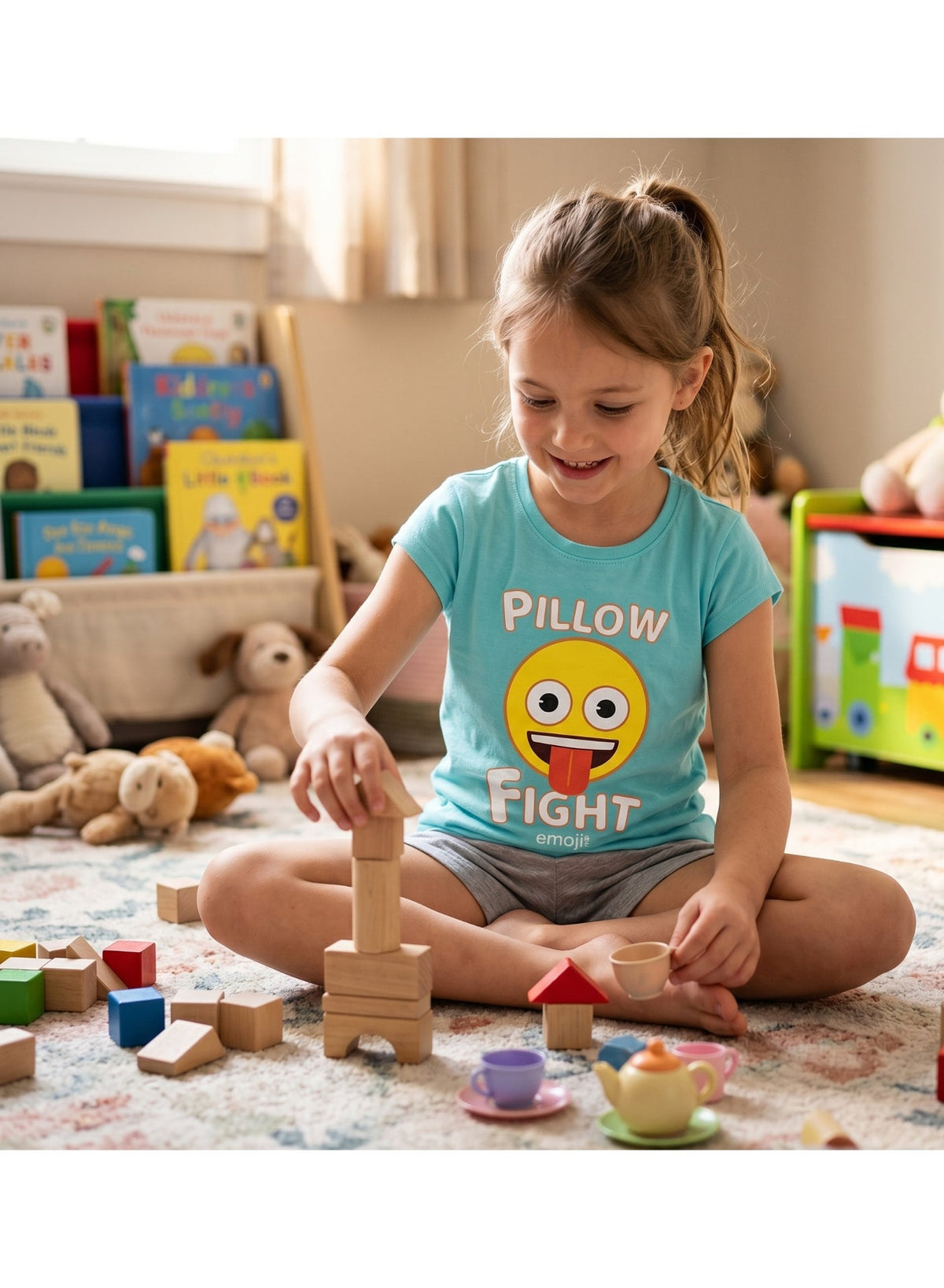 Emoji world girls short-sleeve pajama 100% cotton by kids tv