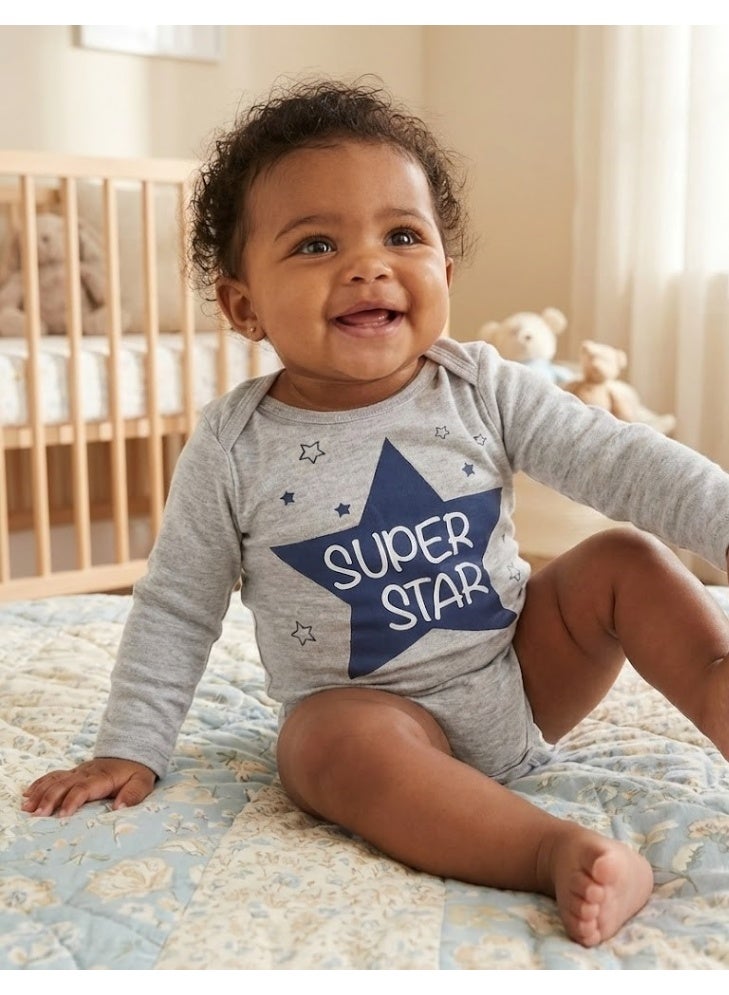 Baby Bodysuit Long Sleeves By Kids TV100%cotton