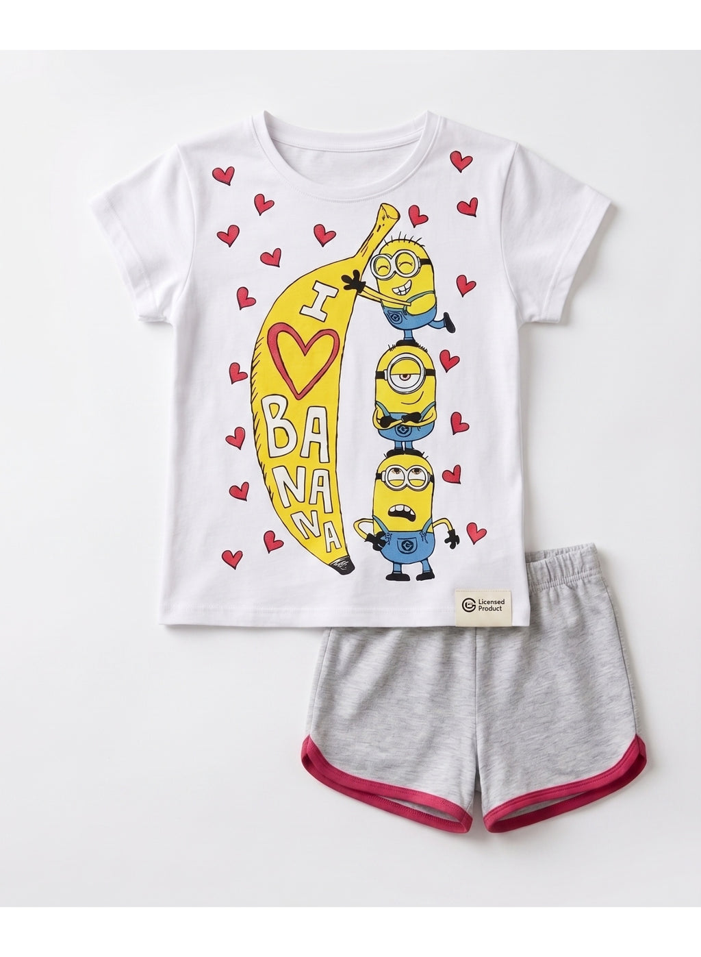 Despicable Me  Minion girls short-sleeve pajama 100% cotton by kids tv