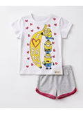 Despicable Me  Minion girls short-sleeve pajama 100% cotton by kids tv