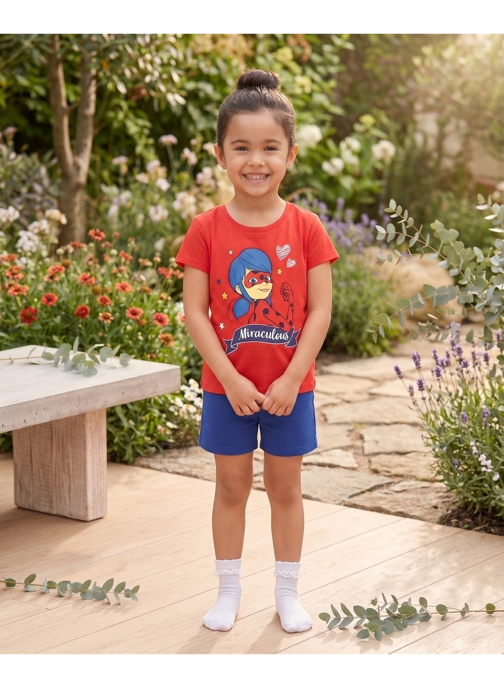 Miraculous Ladybug girls short-sleeve pajama 100% cotton by kids tv