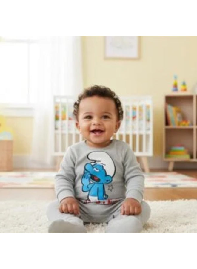 Smurf cotton overalls baby  boy long sleeve by kids TV100%cotton