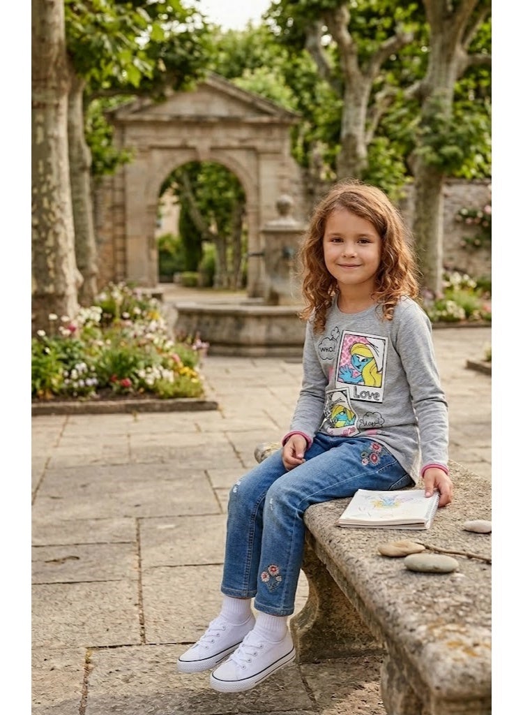 Smurfs Smurfette long sleeve t-shirt  100% cotton by kidstv