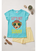 Emoji world girls short-sleeve pajama 100% cotton by kids tv