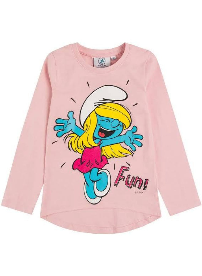 Smurfs Smurfette long sleeve t-shirt  100% cotton by kidstv