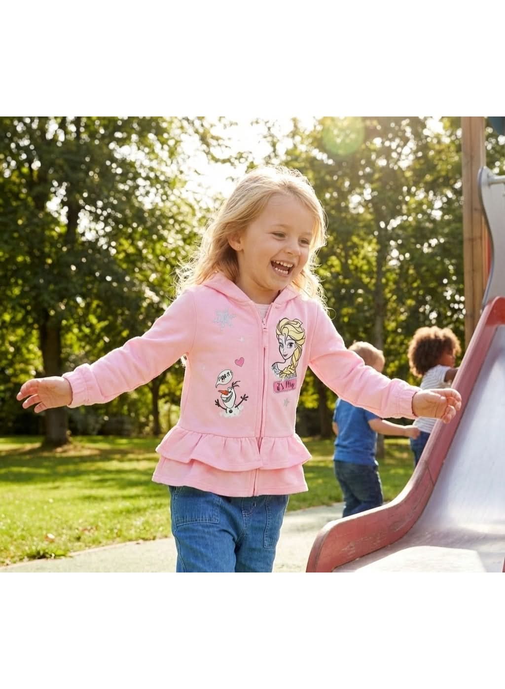 Disney Frozen Pink Zip Hoodie for Girls - photo 3 - KIDS Tv Egypt