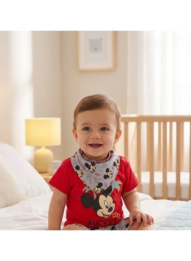 Disney Mickey Mouse Baby Boy Overalls Set 3- Pieces 100% Cotton - photo 2 - KIDS Tv Egypt