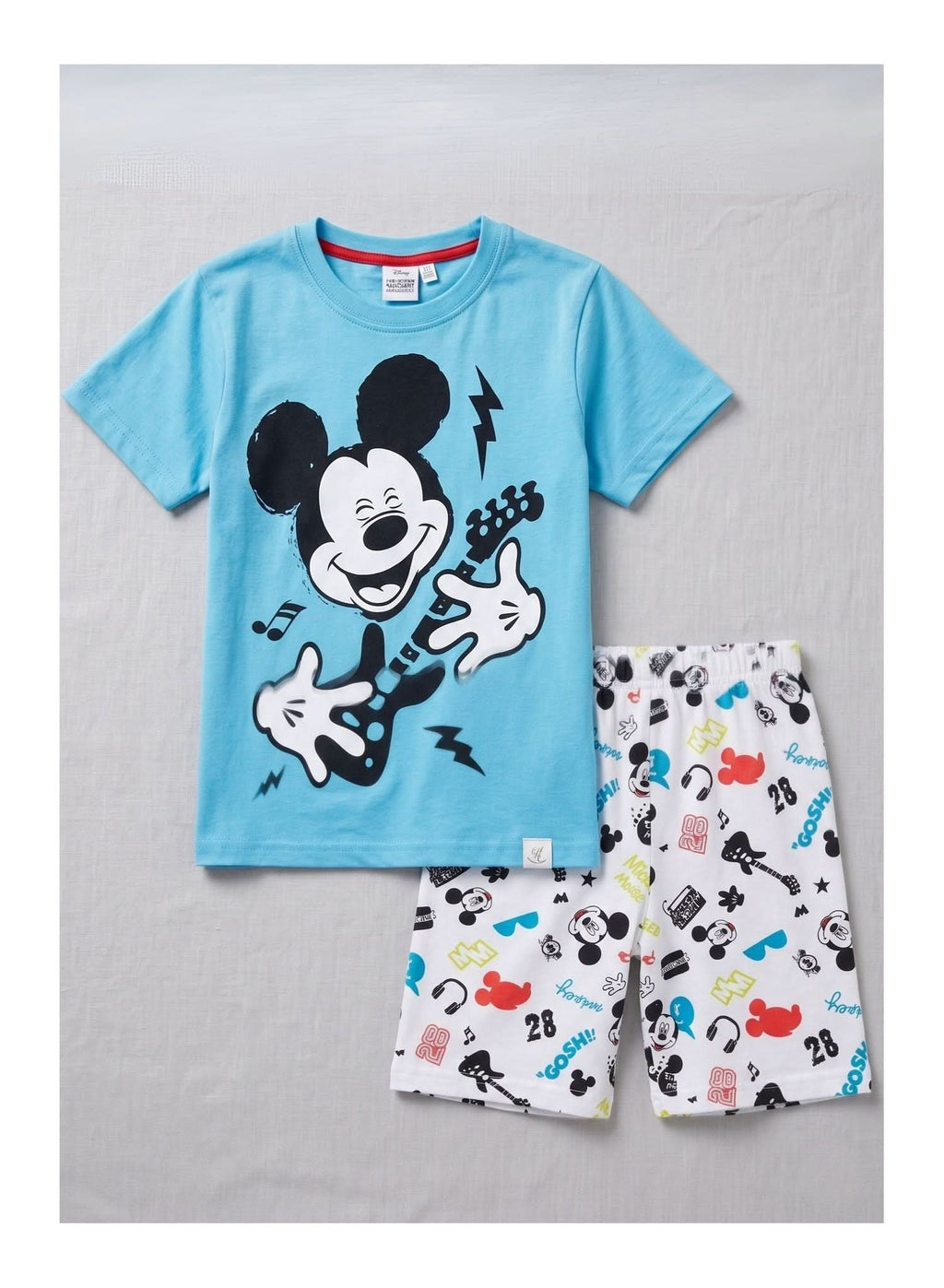 Disney Mickey Mouse Blue Print Short Pyjama Set — Boys