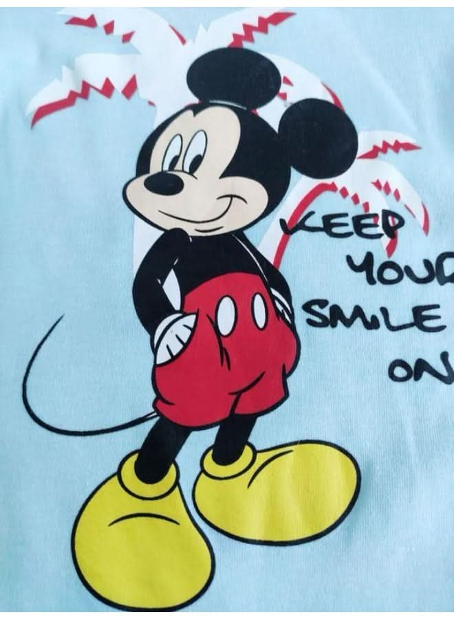 Disney Mickey Mouse Light Blue Bodysuit for Baby Boys - photo 3 - KIDS Tv Egypt